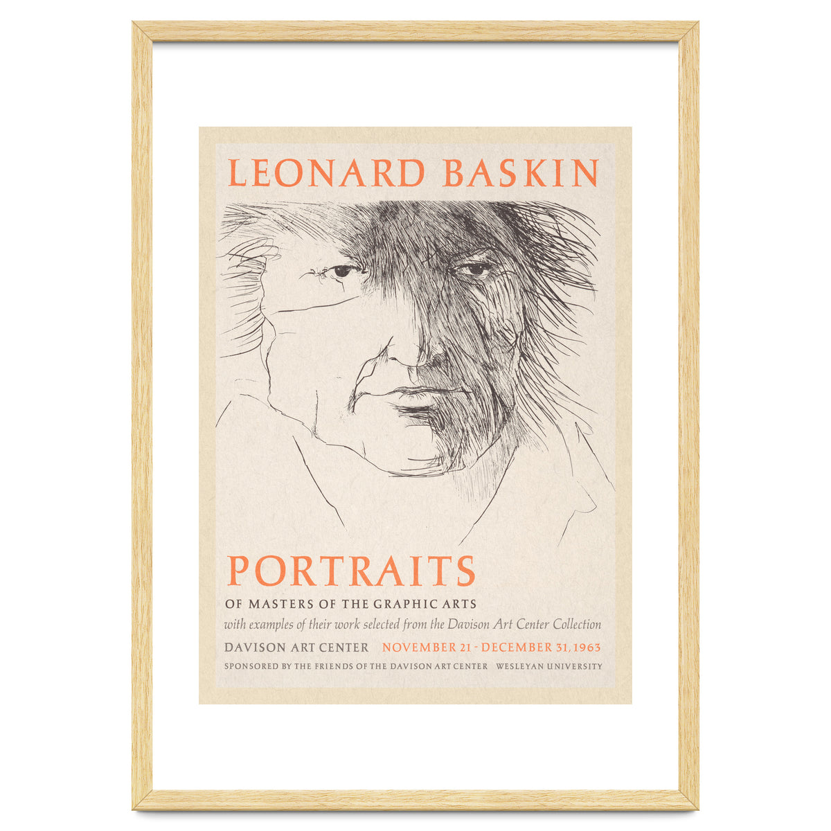 Leonard Baskin Portraits Exhibition
