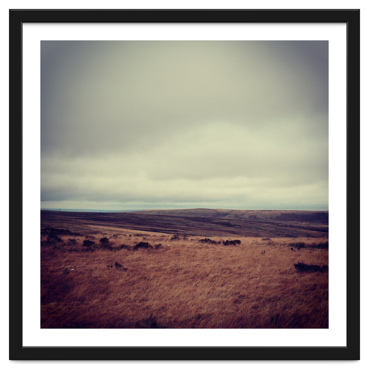 Bleak winter landscape of Saddleworth Moor