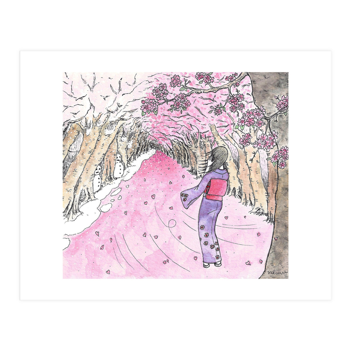 Cherry Blossom Flurry (Print Only)