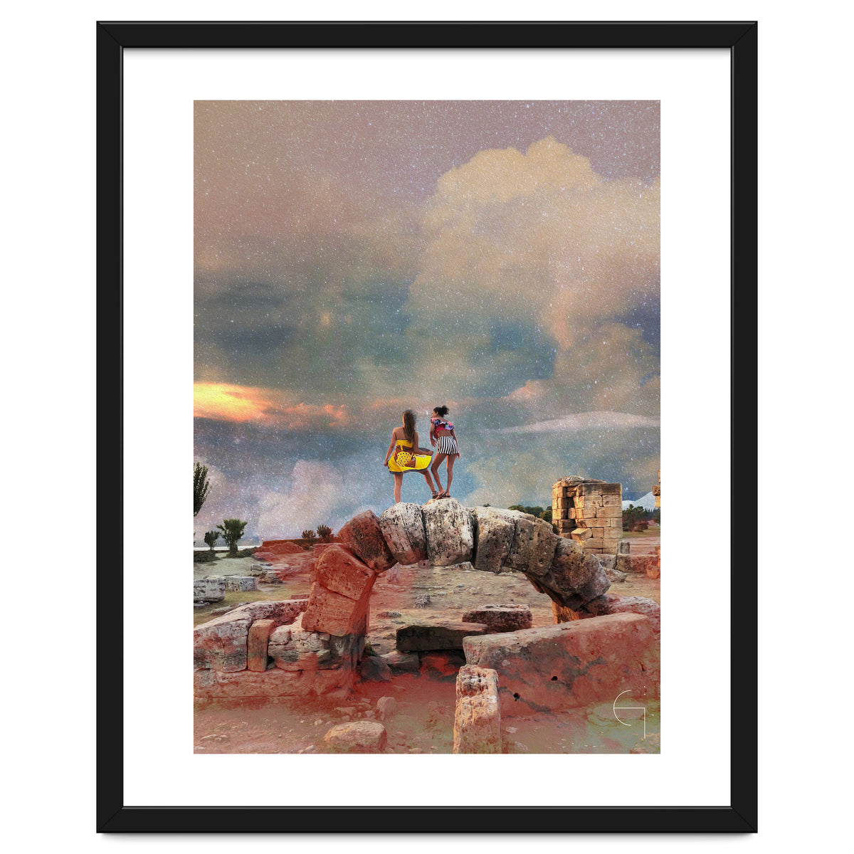 Voyageuses contemplant le crépuscule