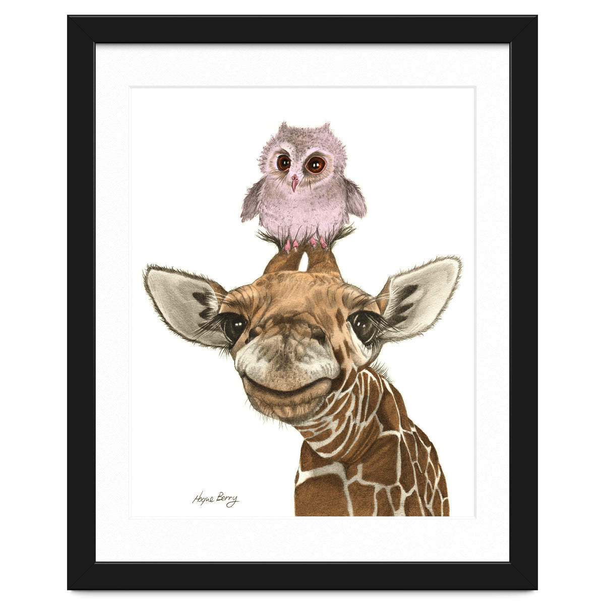 Giraffe and Owl