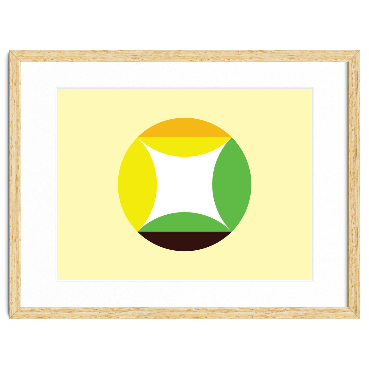 Geometric Shapes No. 21 - yellow, green & orange
