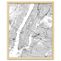 New York City White Map