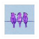 Three purple birds (Print Only) thumbnail