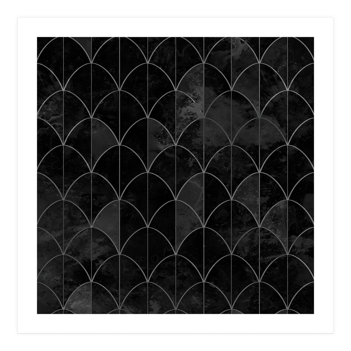 Mermaid scales. Black and white (Print Only)