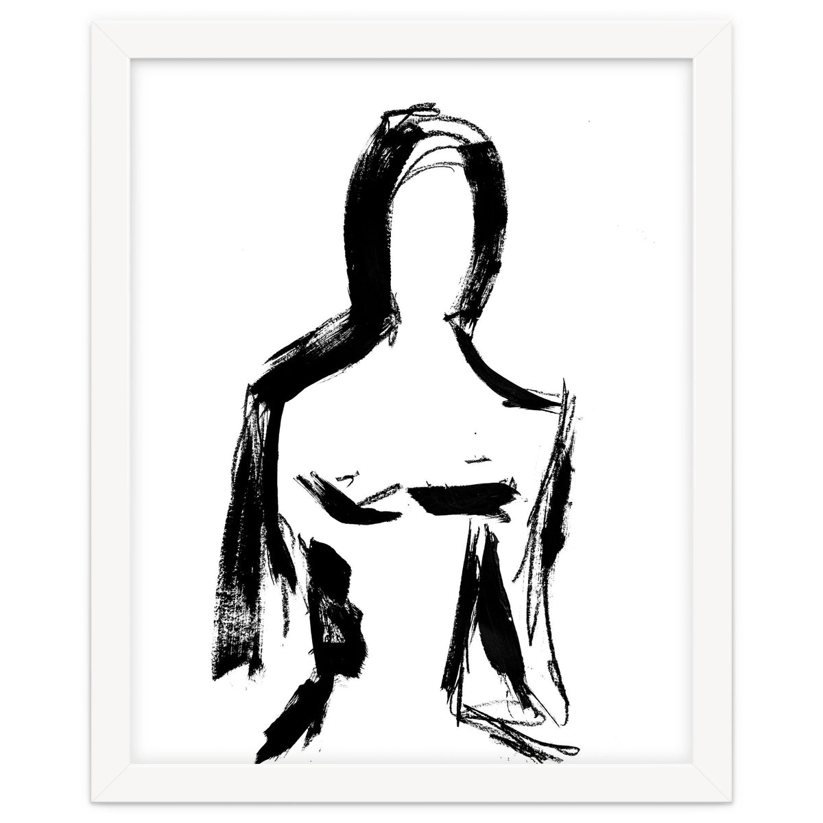 Abstract Monochrome Female Figure