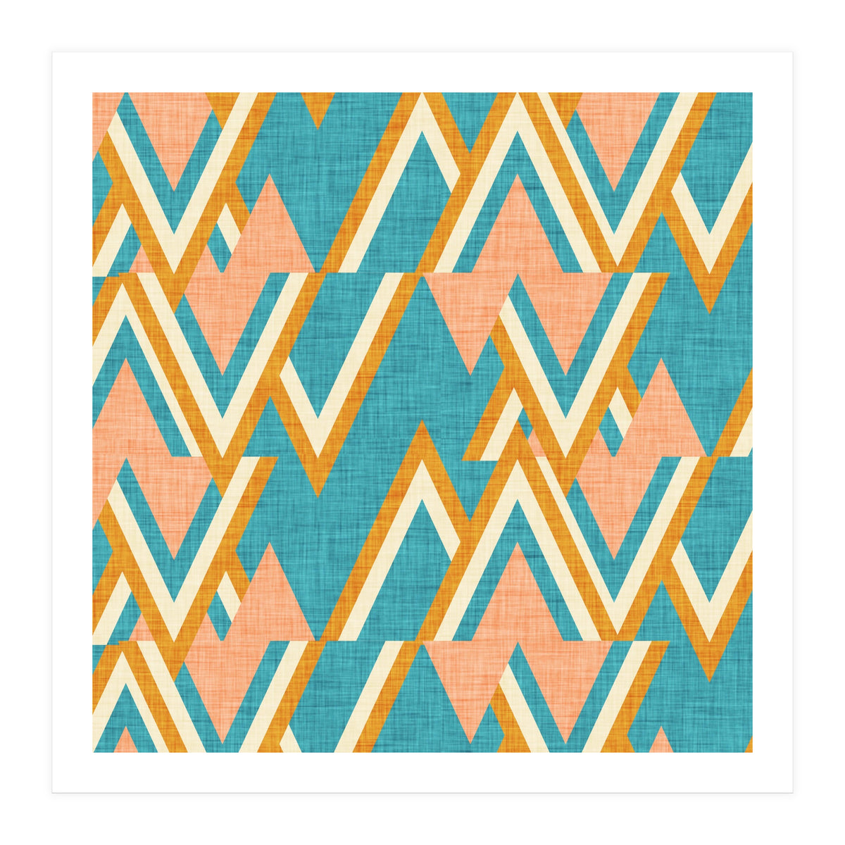 New Mid Mod Woods Blue  (Print Only)