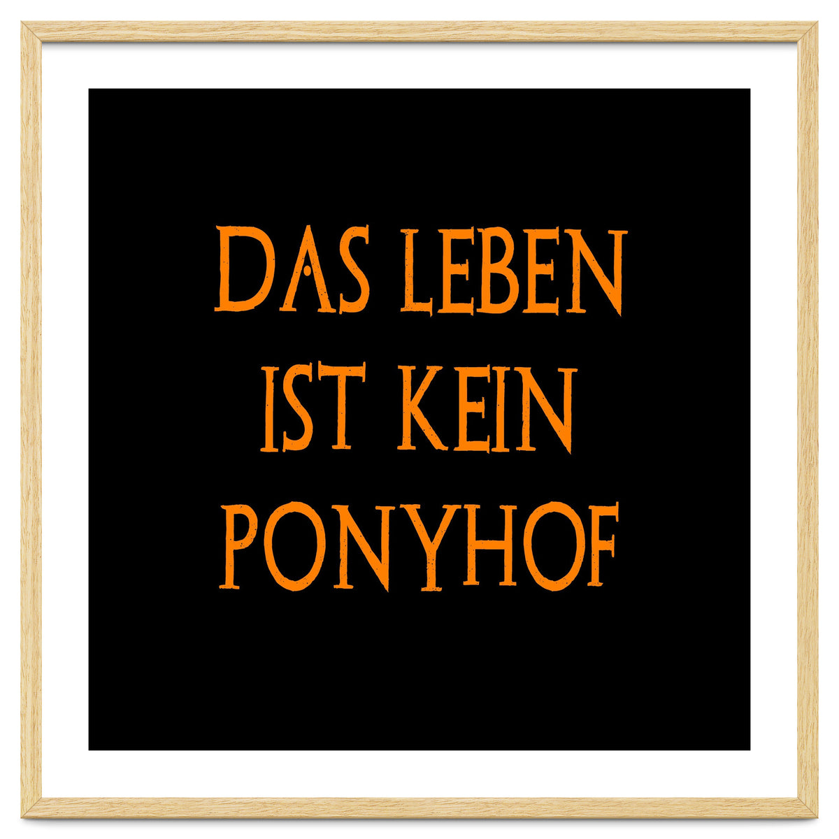 Das Leben Ist kein ponyhof - German sayings