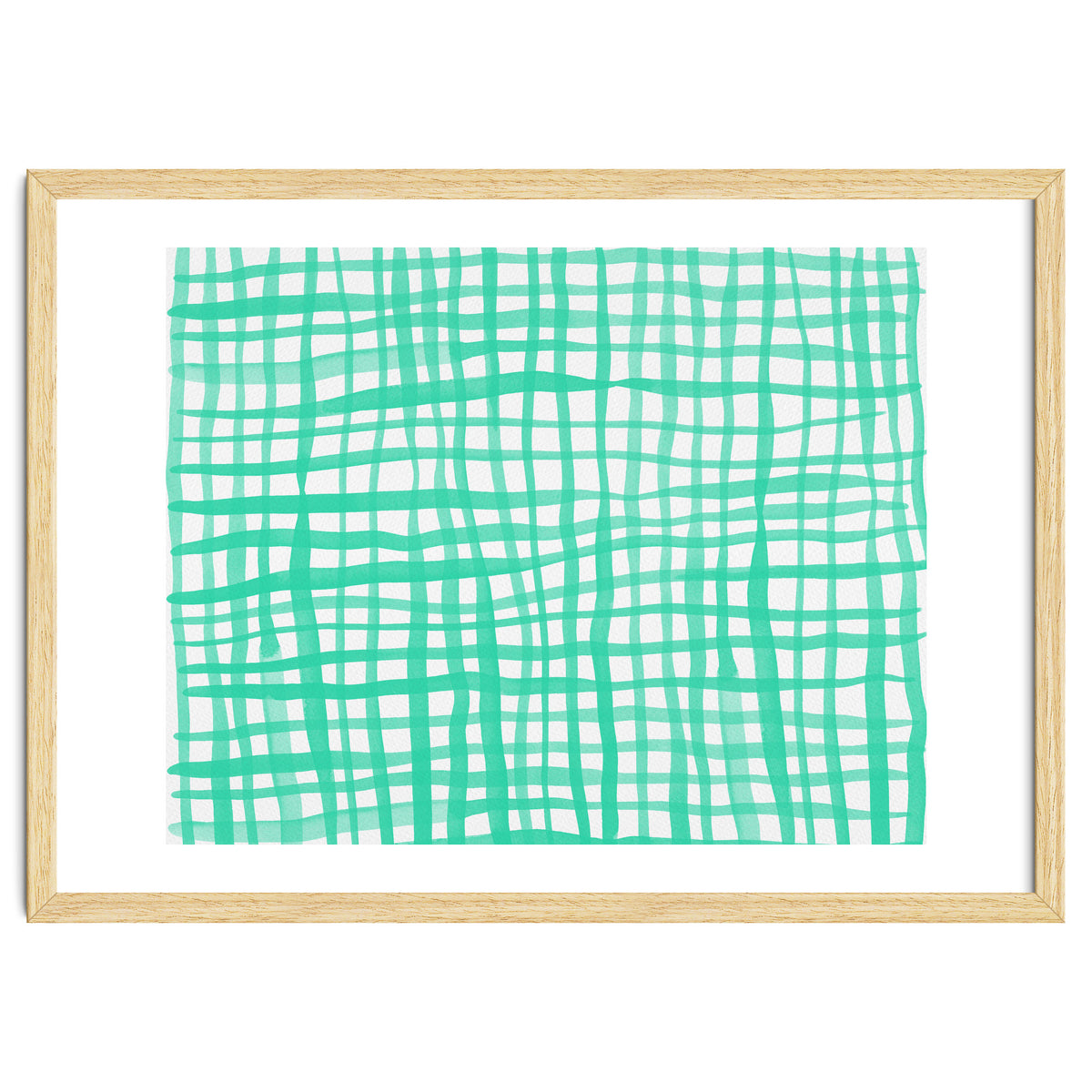 Aqua gingham pattern