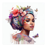 Watercolor Floral Arabian Woman #7 (Print Only) thumbnail