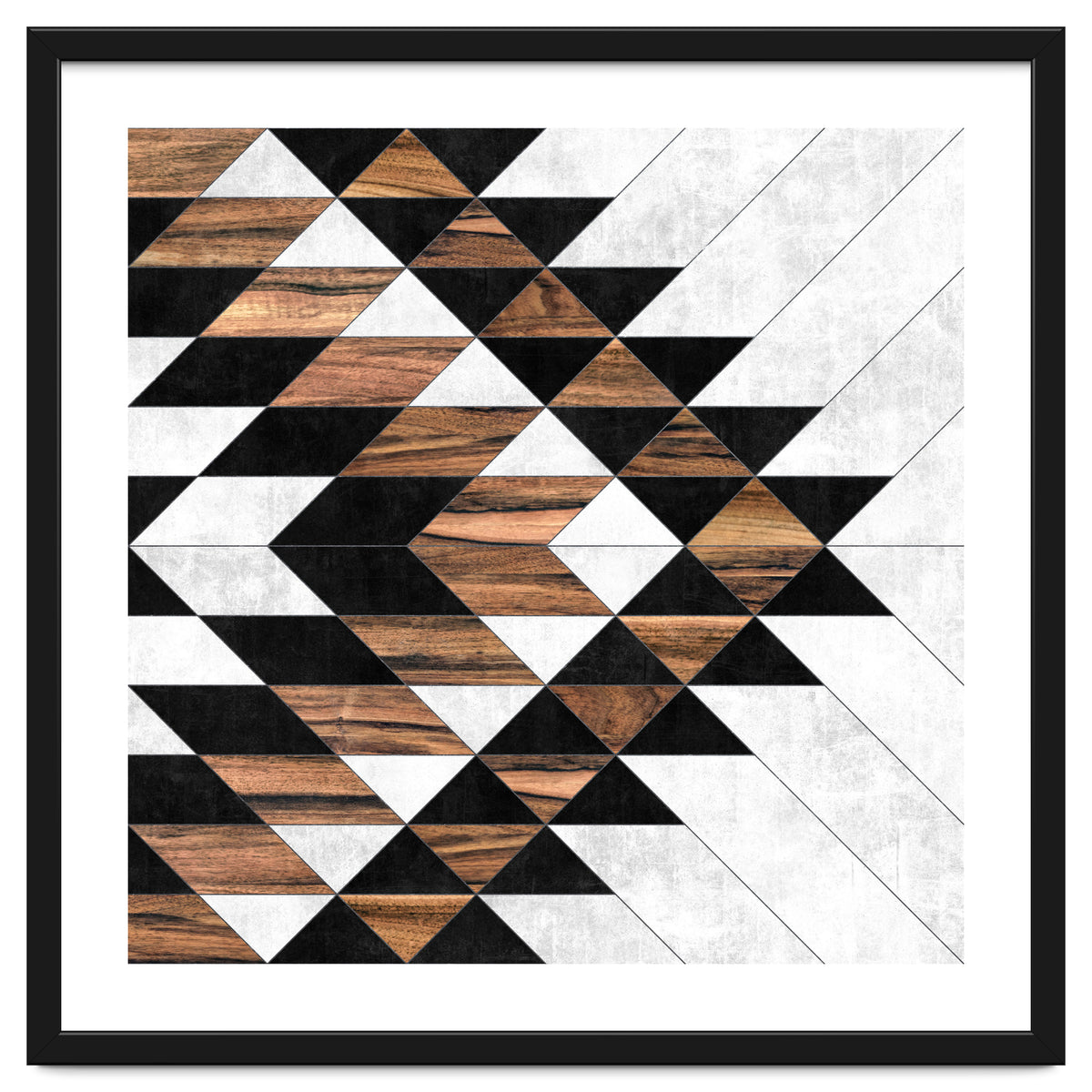 Urban Tribal Pattern No.9 - Concrete and Wood