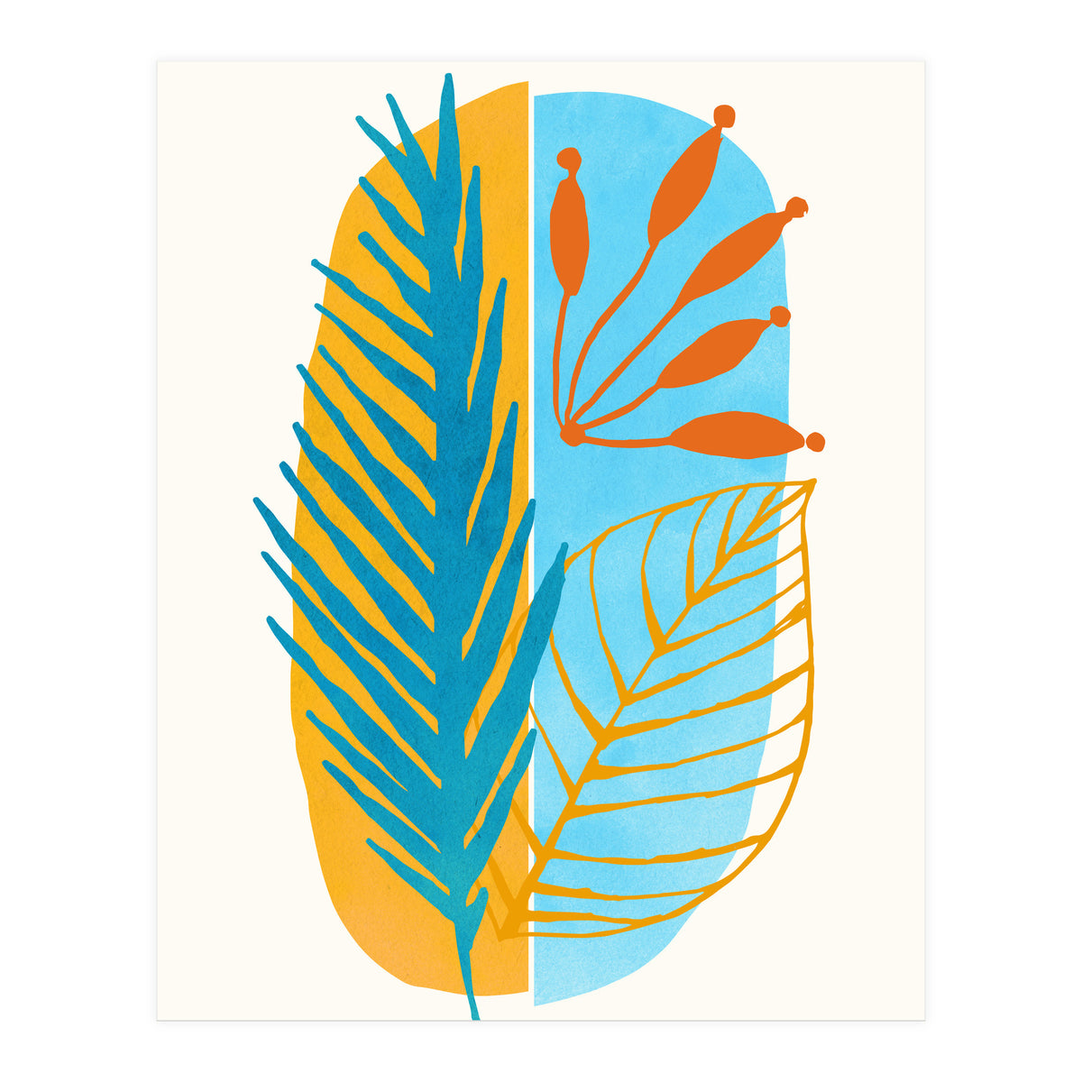 Beach Flora Abstract (Print Only)