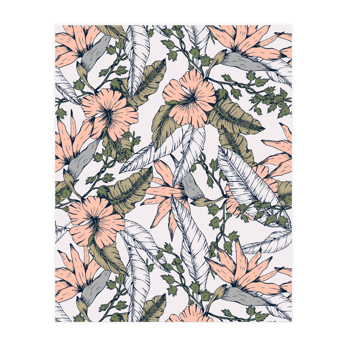 Tropical pattern pastel (Print Only)