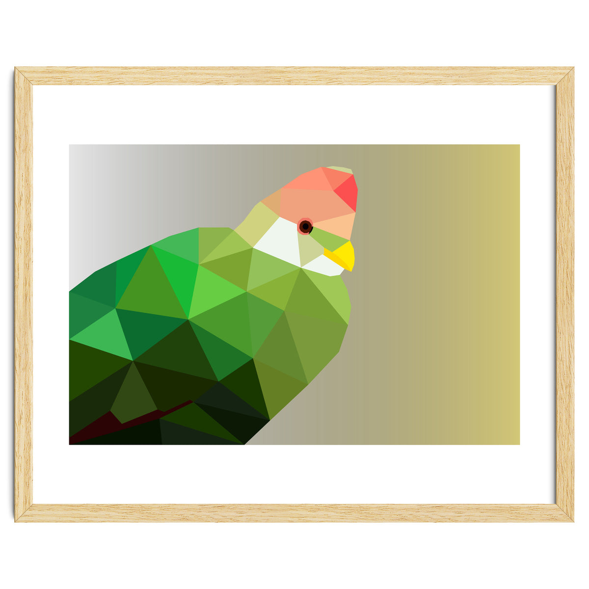 Red Crested Turaco Low Poly Art