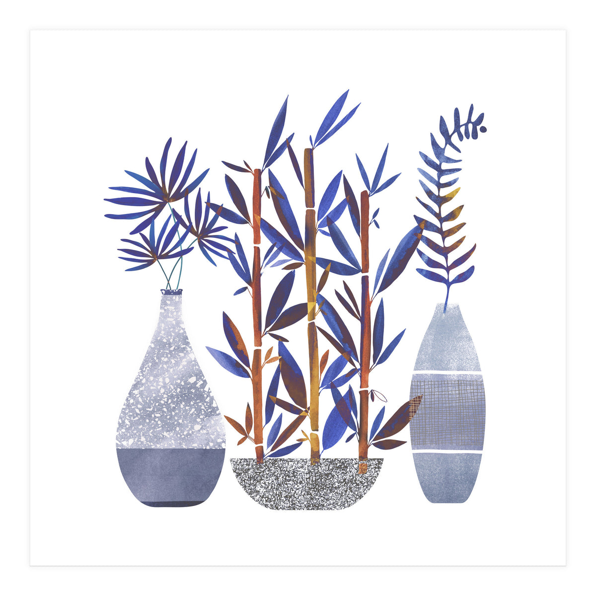 Indigo Flora Trio (Print Only)