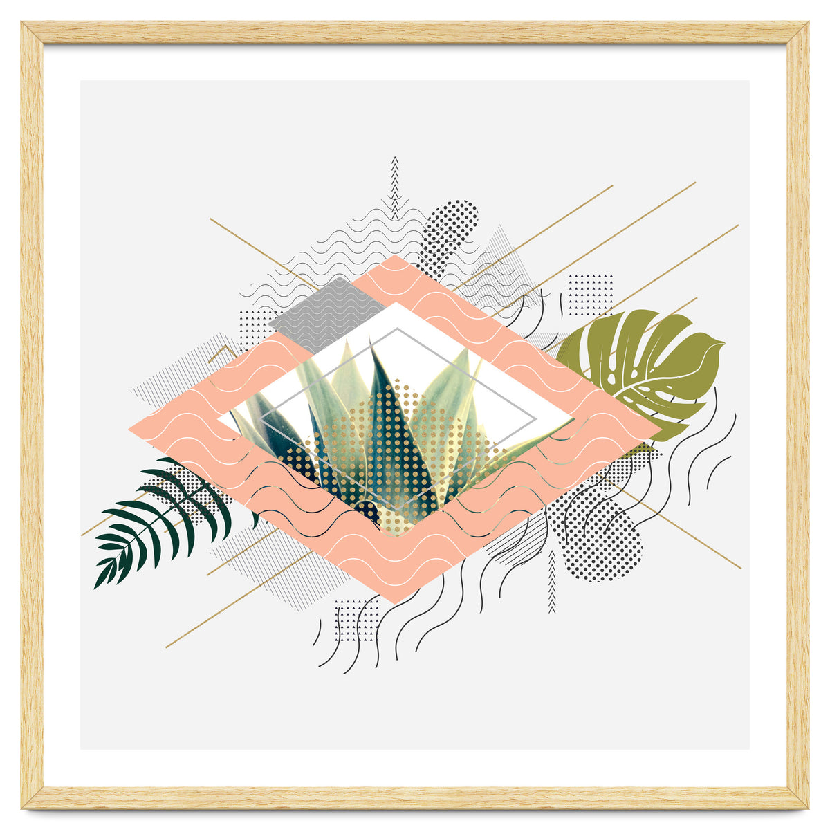 Abstract geometrical and botanical shapes I