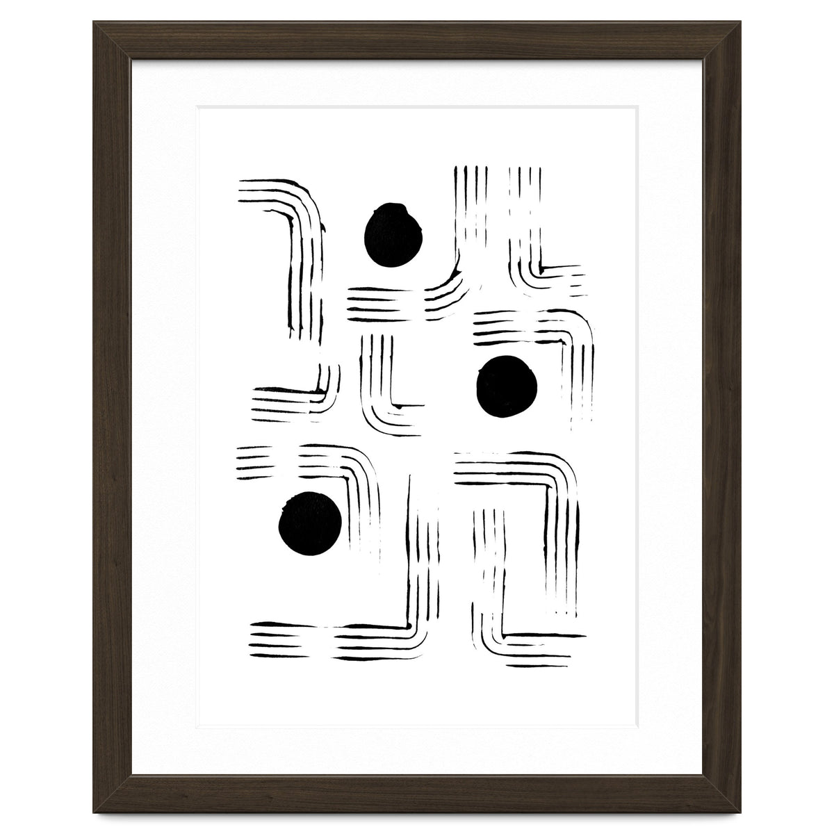 Mid-Century Modern Monochrome Print #1