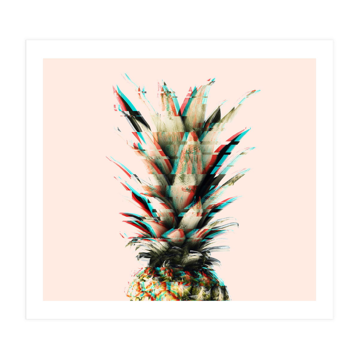 Glitch pineapple pink (Print Only)