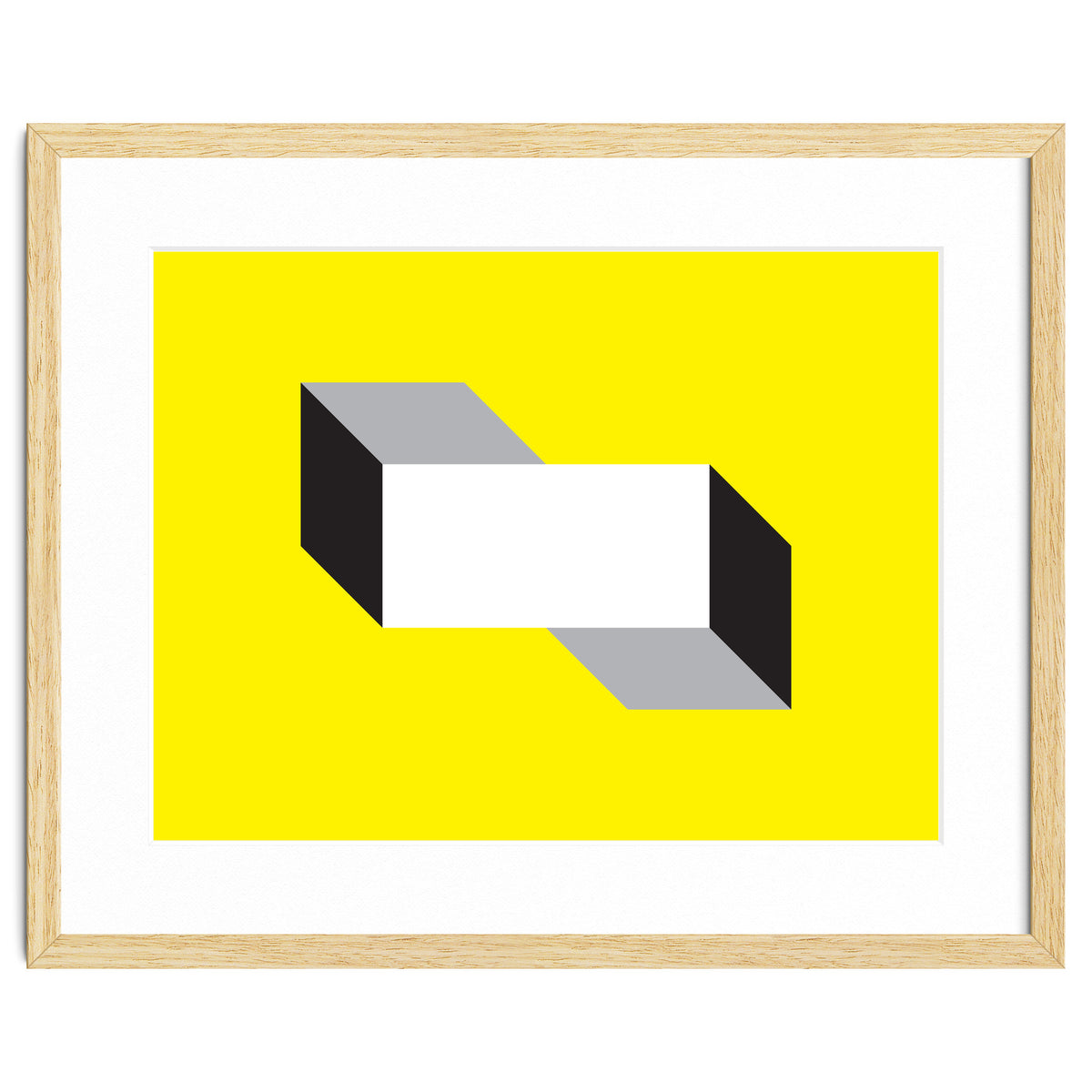 Geometric Shapes No. 50 - yellow, black & grey