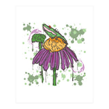 Frog On Flower sketch (Print Only) thumbnail