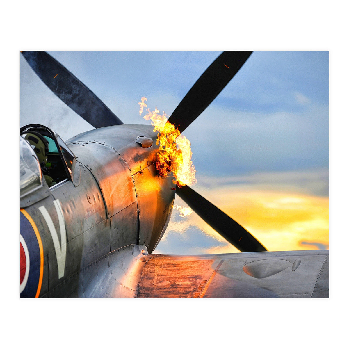 Spitfire Fighter Aircraft 'hot Starting' (Print Only)