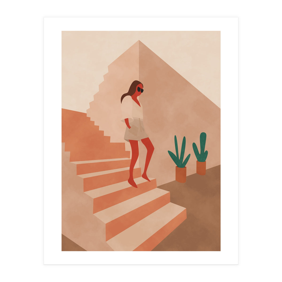 Abstract Tropical Boho Woman (Print Only)