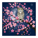 Great horned owl in a blossom tree (Print Only) thumbnail