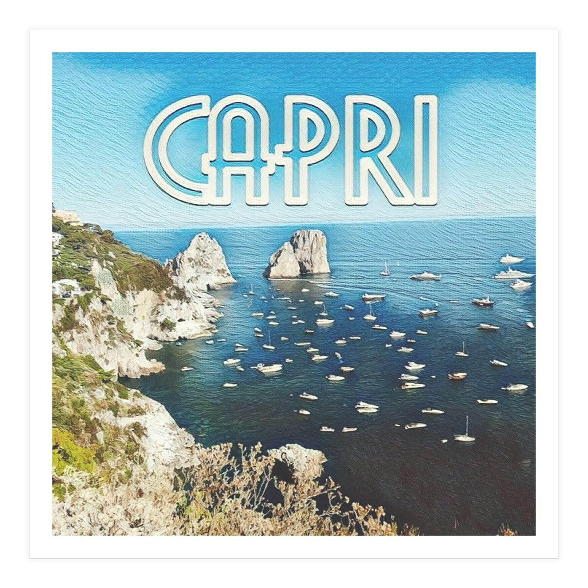 Capri, Italy Vintage Island (Print Only)