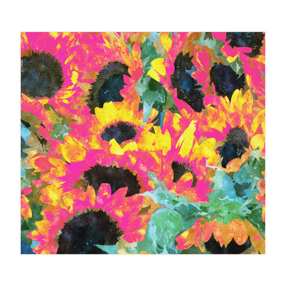 Pink Sunflowers (Print Only)