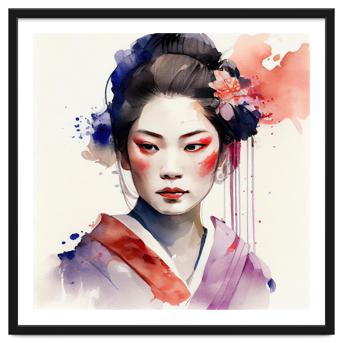 Watercolor Modern Geisha #3