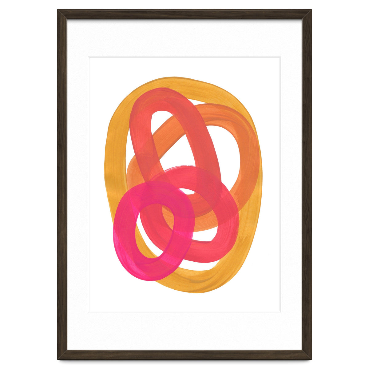 Warm Candy Colors Magenta Yellow Nesting Circles Ombre