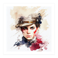 Watercolor Napoleonic Soldier Woman #2 (Print Only)