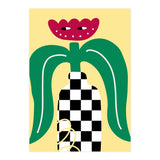 Flower Character in Checker Vase (Print Only) thumbnail