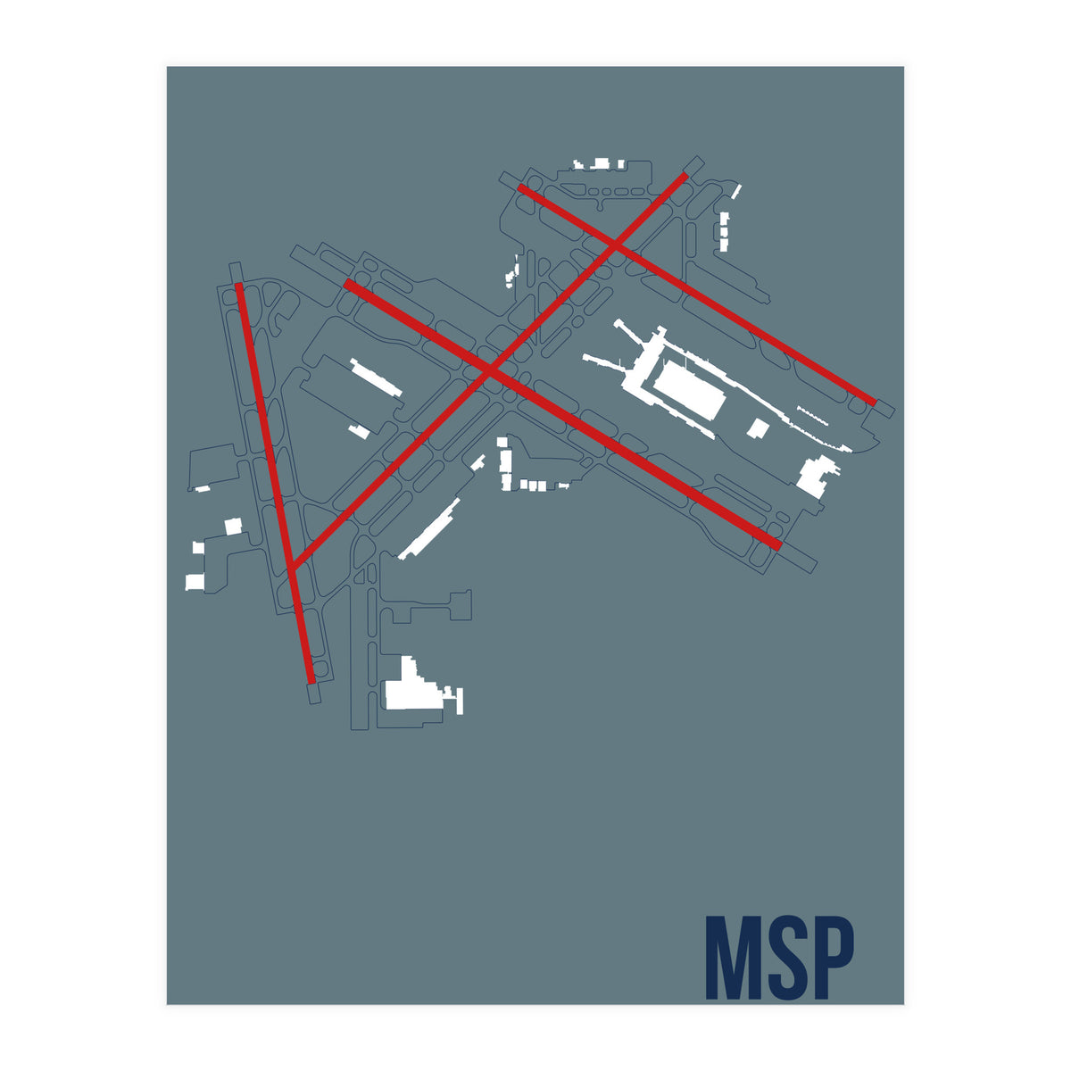Minneapolis Airport Layout (Print Only)