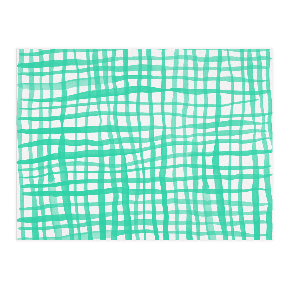 Aqua gingham pattern (Print Only)