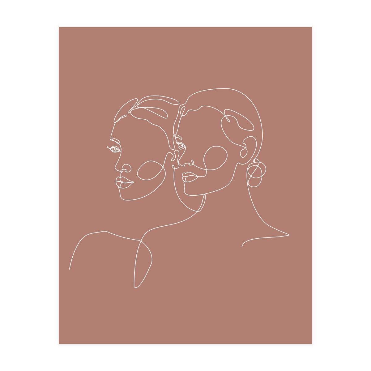 Double woman line-b (Print Only)