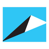 Geometric Shapes No. 70 - sky blue & black (Print Only) thumbnail