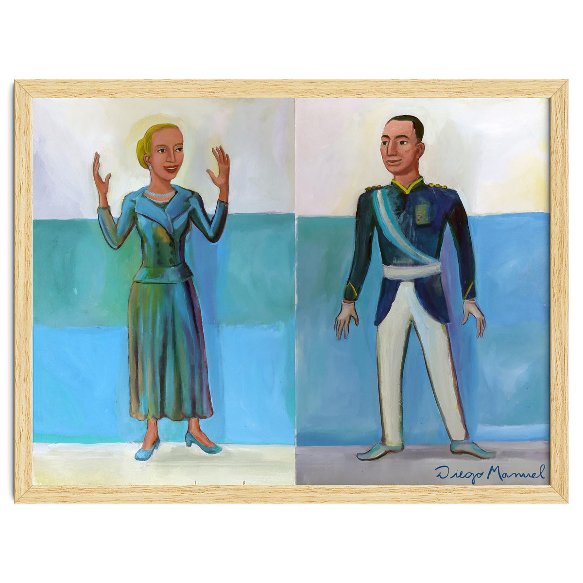 Diptico Evita Y Peron