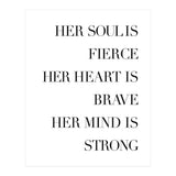 Fierce, Brave, Strong Female Empowerment Quote (Print Only) thumbnail