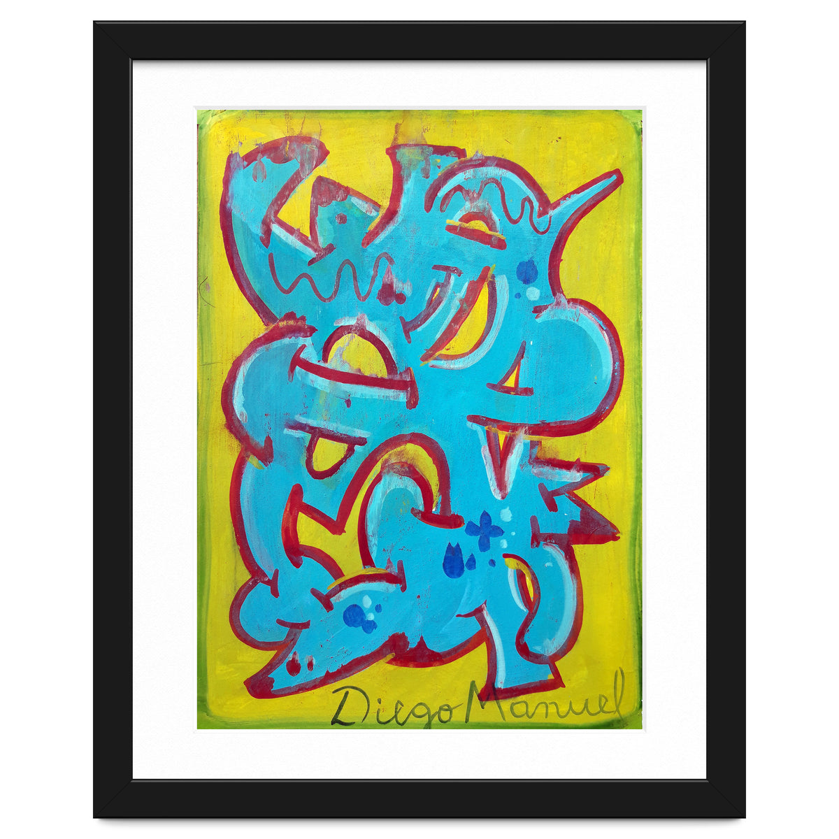 Forma Celeste Sobre Amarillo 3