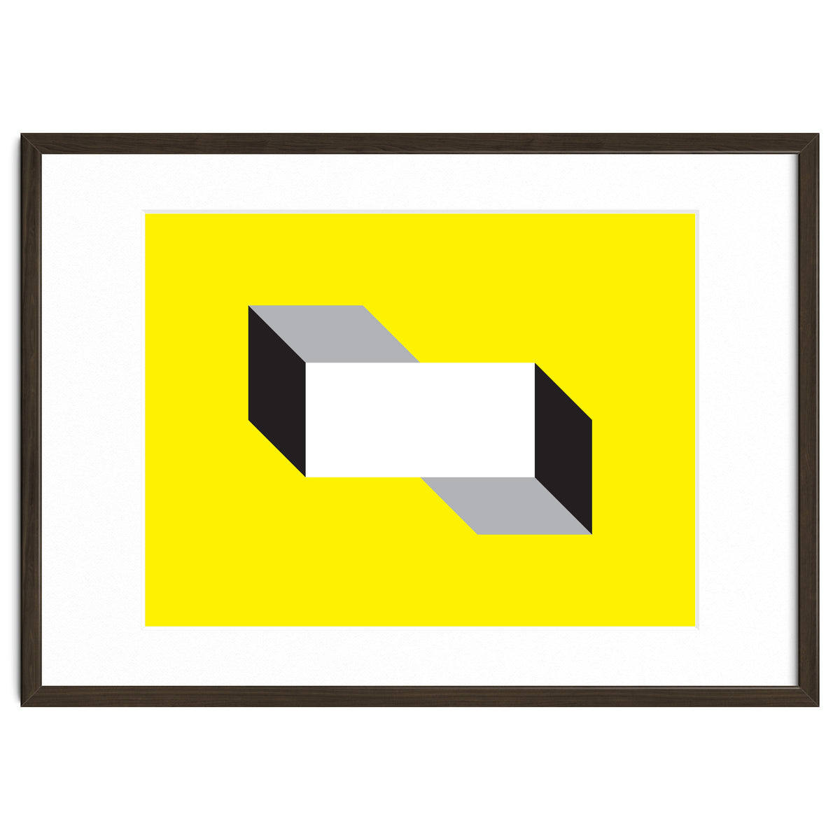 Geometric Shapes No. 50 - yellow, black & grey