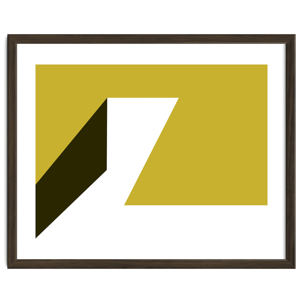 Geometric Shapes No. 78 - mustard, black & white