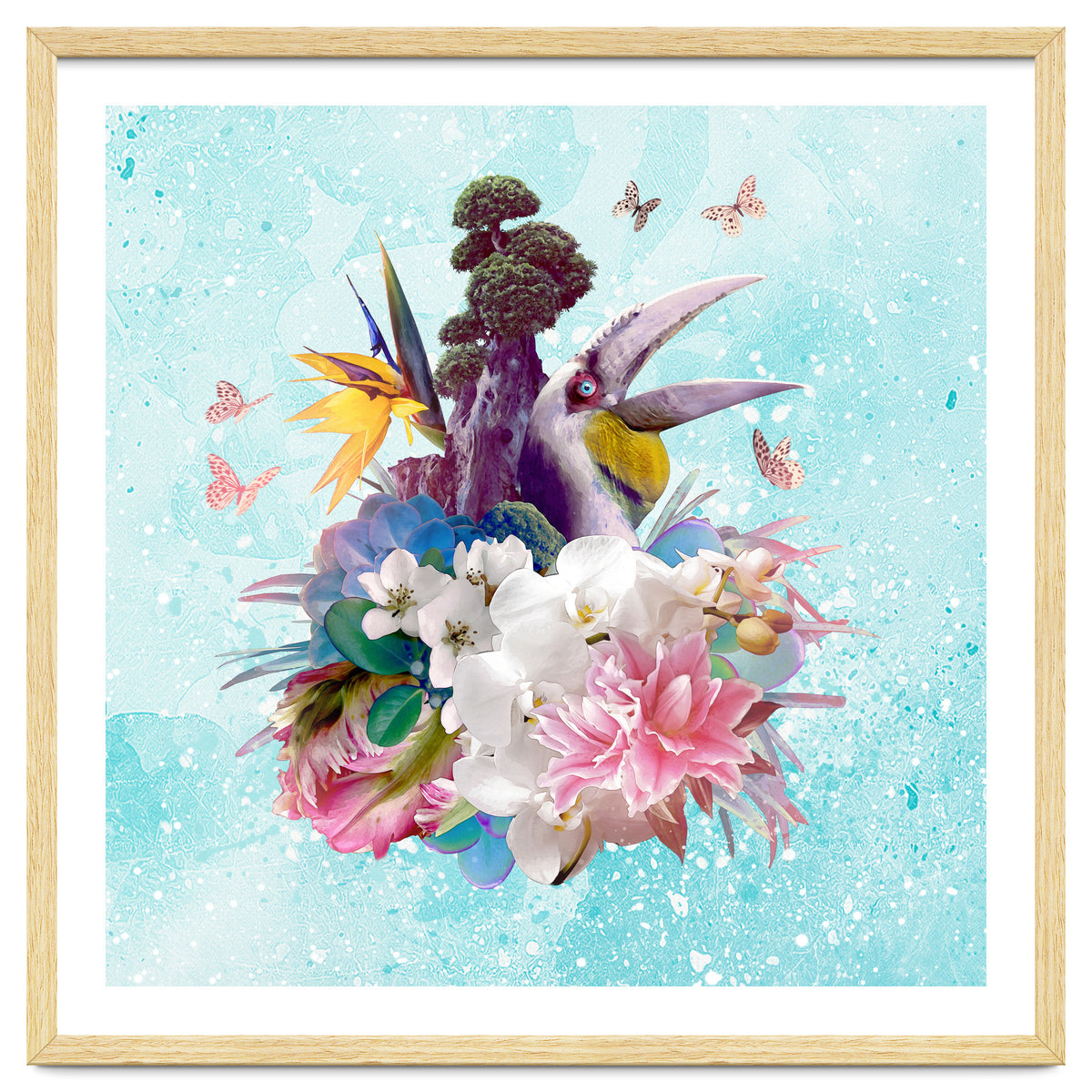 Floral Hornbill Blue