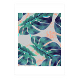 Be Tropical, Botanical Jungle Monstera Illustration, Modern Bohemian Botanical Blush Painting (Print Only) thumbnail