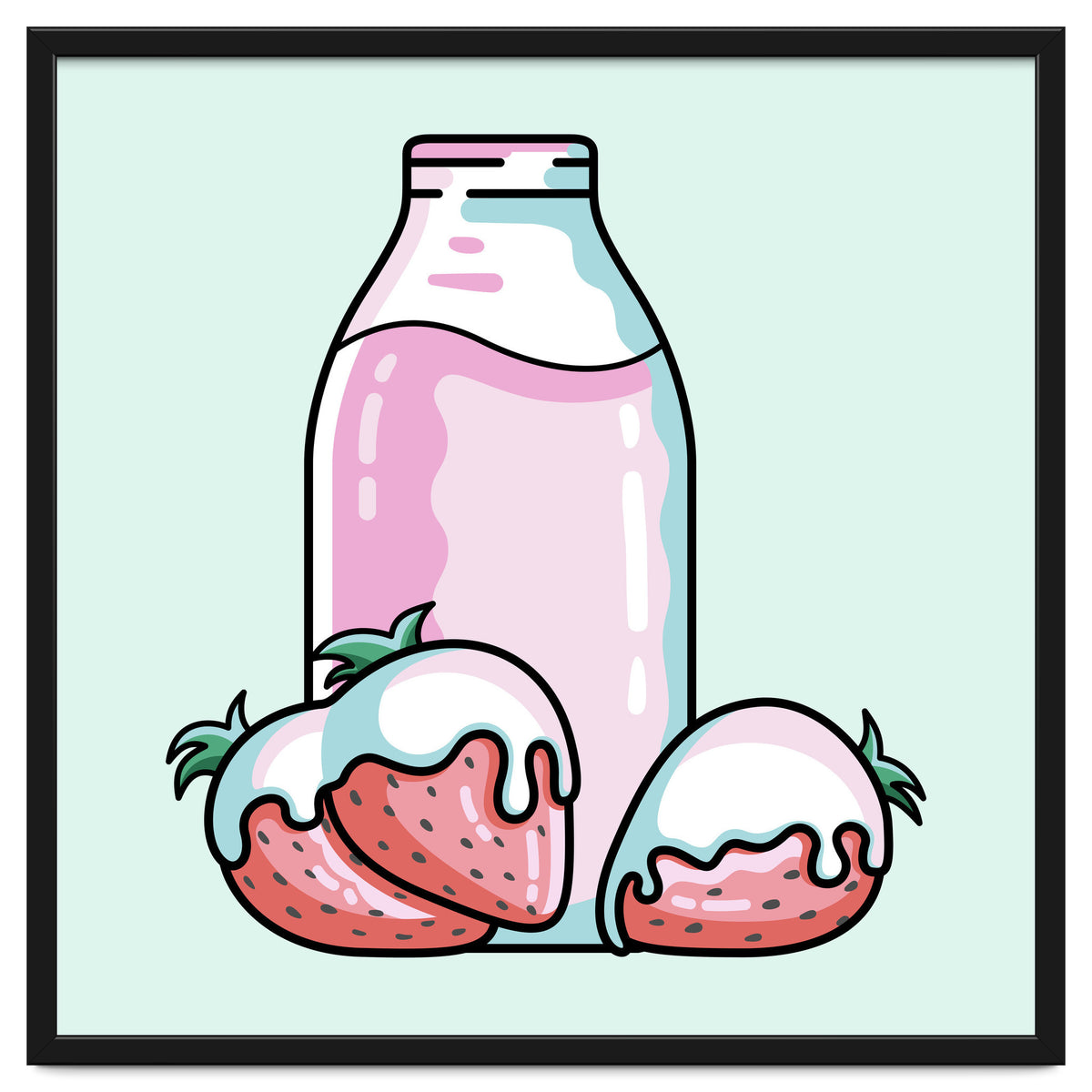 Cute Strawberry Milkshake