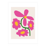 Pink Retro Cut Out Flower (Print Only) thumbnail