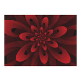 Abstract Digital Modern Red Floral 3D ART (Print Only) thumbnail