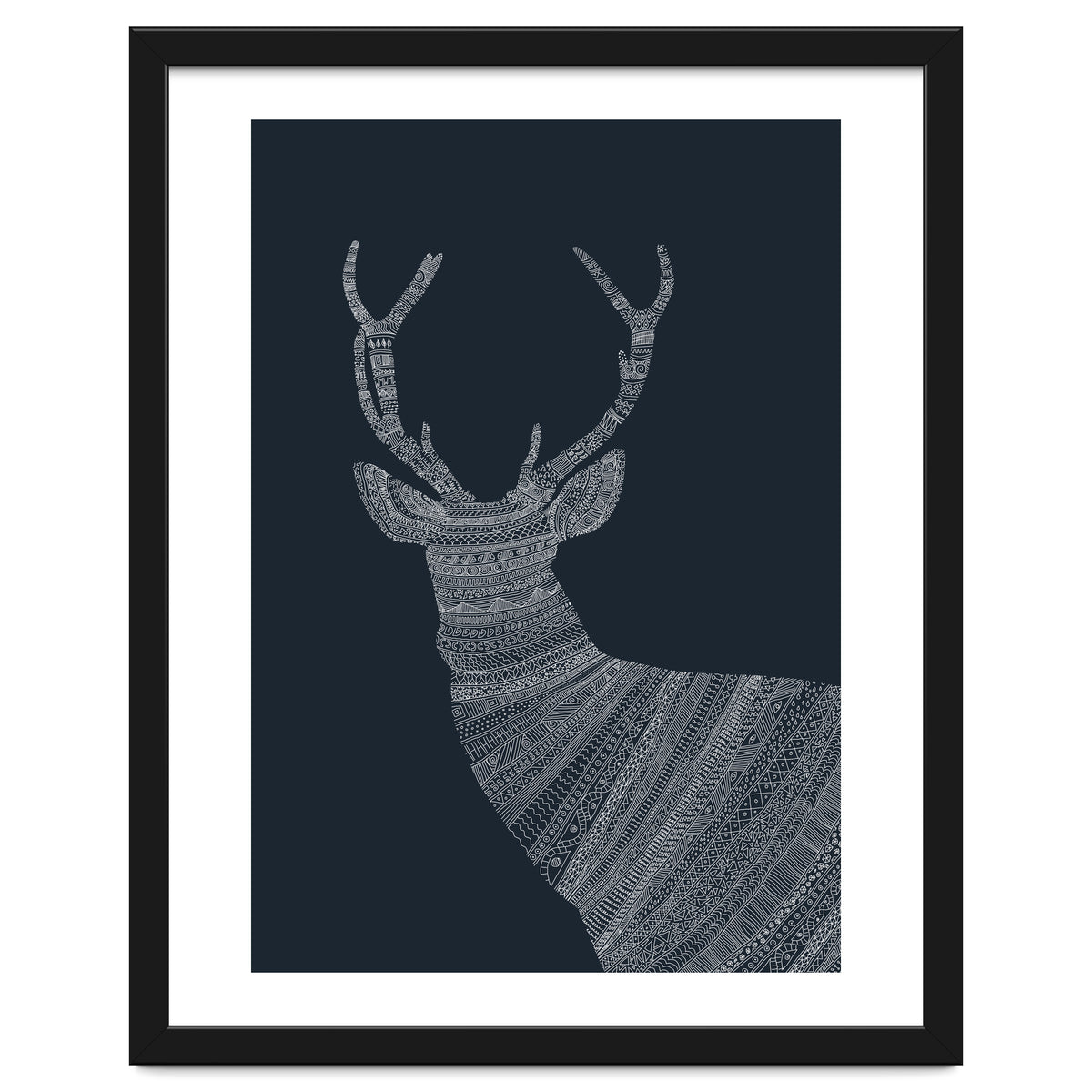 Stag Blue Poster