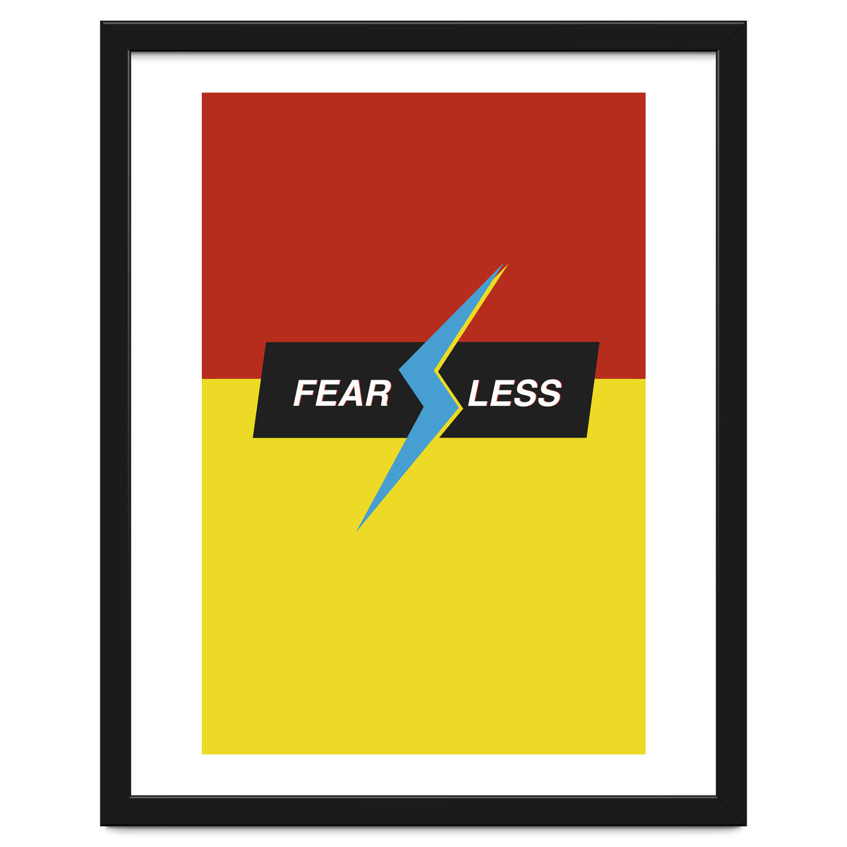 Modern Geometric Minimalist Typography Fear Less