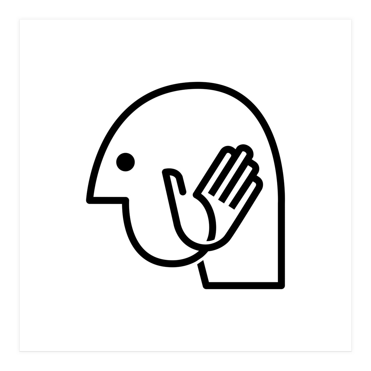 Head Hand_White (Print Only)